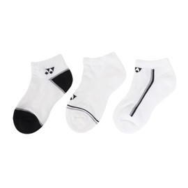 Yonex YONEX Tennis Wear Junior Sneaker-In Socks, 3 Pairs, Order Limited 19190JY 2022SS, white