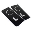 2 x Number Plate EU Field Sticker Film, Black, Car,