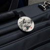 Tyrannosaurus Rex in Chinese Ink Paint Round Luggage ID Tag