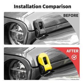 JWWY Hood Latches Decor Hood Hinge Cover Trim Fit for 2018-2024+ Jeep Wrangler JL JLU Sports Sahara Freedom Rubicon Unlimited Gladiator JT Exterior Accessories 4pcs Yellow