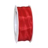 Präsent - Lyon Wired Taffeta Ribbon Scarlett 40 mm Width,