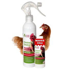 Chicken's Choice Wound Care for Chickens & Birds. Advanced Wound Care Spray for Poultry. Works for Bumblefoot, Vent Prolapse, Pecking Sore, Burns & Skin Irritations. Makes 32 oz Spray.