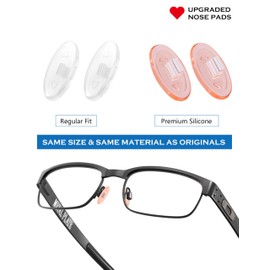 4 Pairs Orange & Clear Replacement Nosepieces Nose Pads for Maui Jim Baby Beach MJ245/Kahuna MJ162/Kawika MJ257/Wiki Wiki MJ246; for Oakley Whisker/WireTap/Half Wire 2.0/Crosshair 2.0/A Wire Glasses