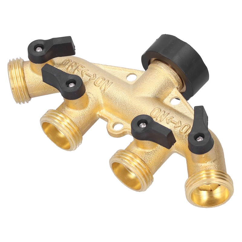 G3/4 4‑Way Water Hose Splitter Garden Hose Adapter Watering Connector