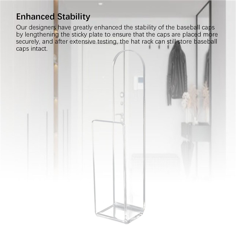 Wall Mounted Acrylic Hat Hook Easy Installation Sturdy Multifunction Self