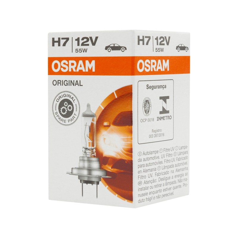 OSRAM 64210L 12V 55W H7 Longlife Px26D Boxed (Single), silver