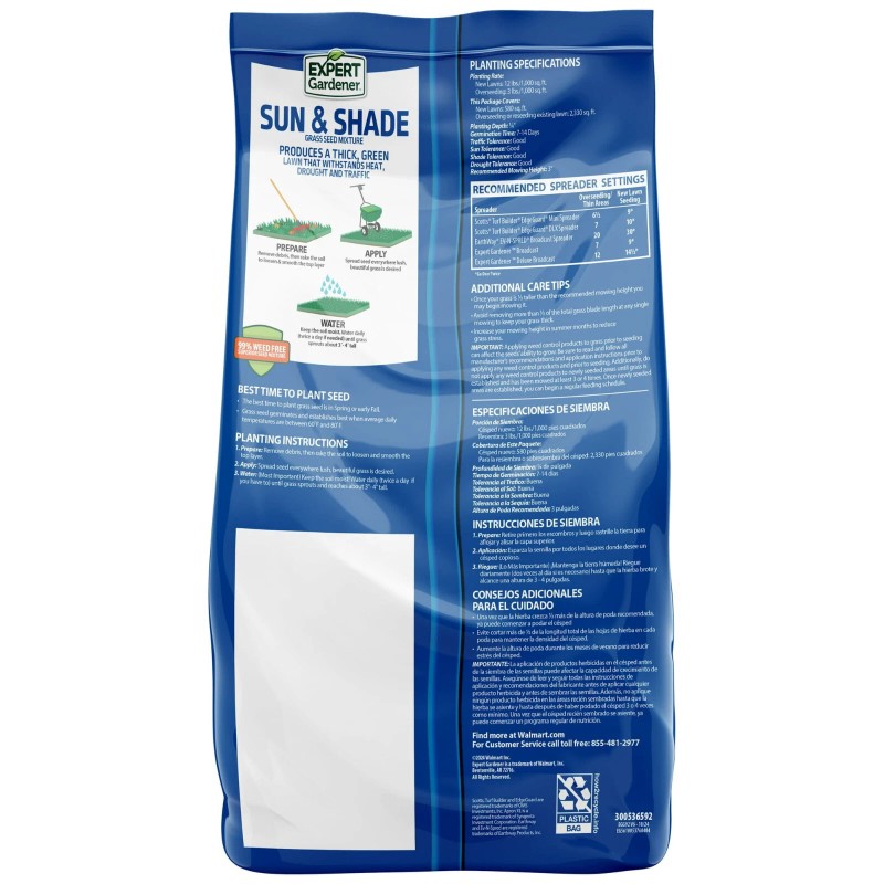 Expert Gardener Kentucky Bluegrass Northern Grass Seed Mix, for Sun