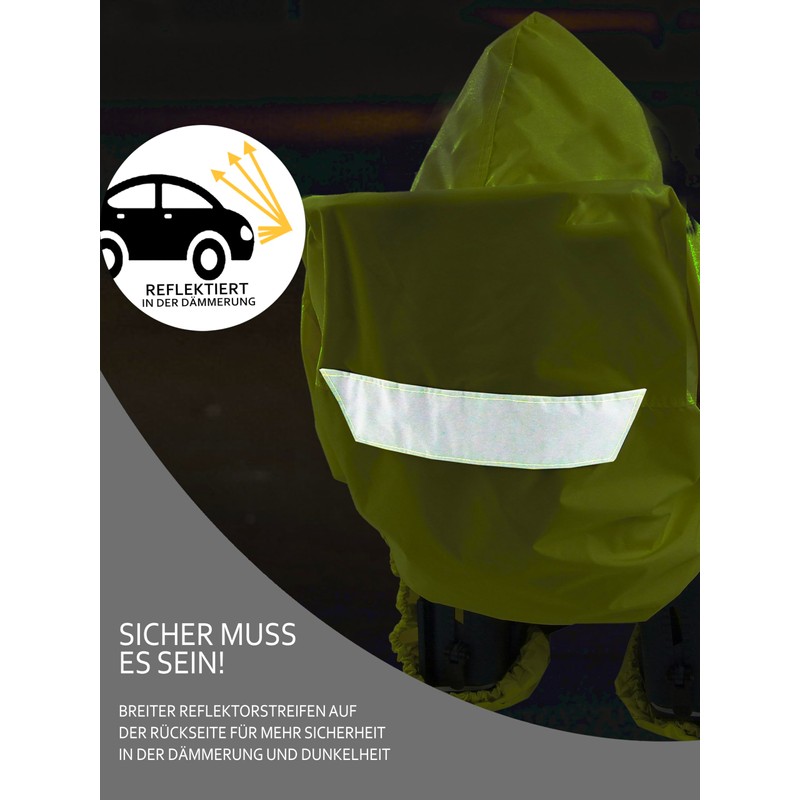 Rain Cape [Rain Poncho for Children's Bicycle Seat] Bicycle Seat