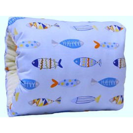 Breastfeeding arm pillow for babies, Soft cotton nursing pillows for breastfeeding support, Bottle feeding pillow, Infant nursing pillow, Travel pillow (Fish Pillow)