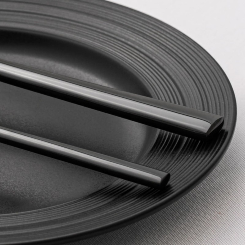 KINGSTONE Black Silverware Set, 20-Piece Forged Flatware Set Cutlery Set