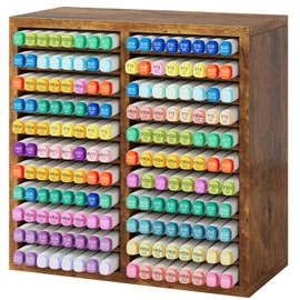 YMYNY Wooden Marker Organizer, Vintage Brown,11.81 x 5.31 x 11.81 HMR001H