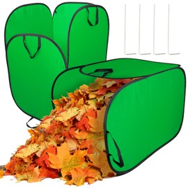 2 Pcs Leaf Collector,80 Gallon Lawn and Leaf Bags Collapsible Trash Can Pop Up Garden Bag Yard Waste Bags Reusable Yard Bags for Leaves Lawn Trash