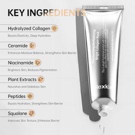 Hexkin Collagen Peel Off Facial Mask beneficial ingredients collagen, peptides, squaline, ceramides that promotes skin hydration while leaving the skin feeling smooth,korean care 2.82oz.