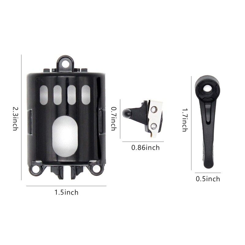 Anrom Hair Clipper Accessories DIY 3PCS, Dial Button, Switch, Motor
