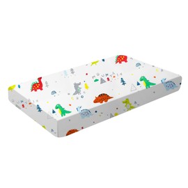 Cot Bed Sheets for Girl Boys | Fitted Crib Sheets 70x140cm | Easy Care Soft Cotton and Dureable, Unique Dinosaur Print Toddler Mattresses
