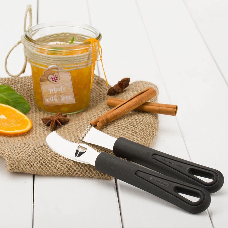 Westmark" Gentle Orange Peeler, Stainless Steel Black/Silver, 19 x 2.7