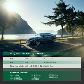 YHTAUTO Front Lower Engine Splash Shield Compatible with Volkswagen CC 2009-2017 L4 2.0L, Passat 2006-2010 L4 2.0L, Plastic Splash Guard Engine Case Guards