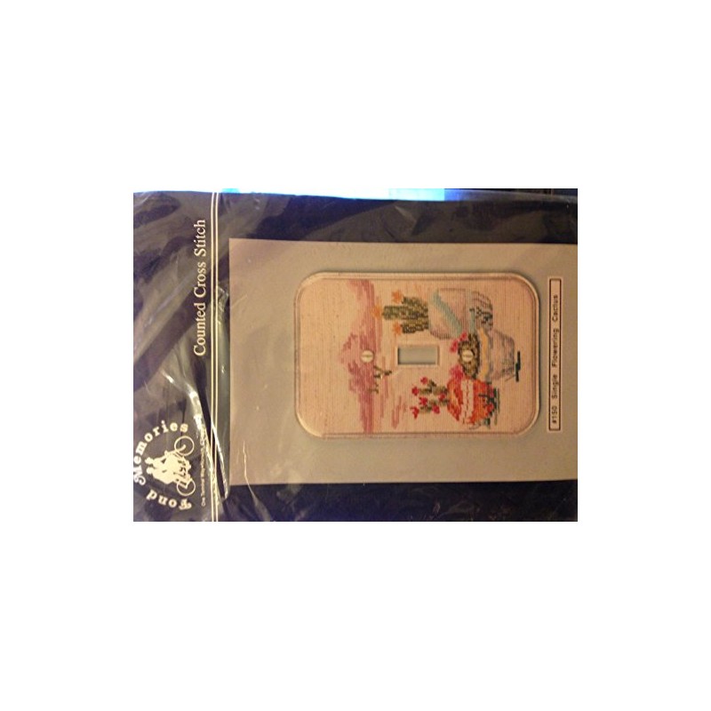 Counted Cross Stitch Kit Single Light Switchplate #150 Flowering Cactus