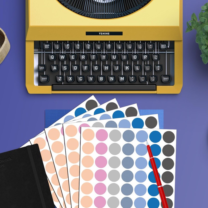 YSHIHE Garage Sale Stickers 3/4" Dot Stickers 7 Colored Price