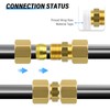 TAILONZ PNEUMATIC 5PCS Brass Compression Tube Pipe Fitting, 6mm Tube