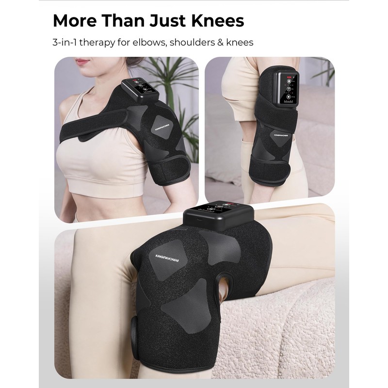 Cordless Knee Massager with Heat and Red Light Therapy, 2