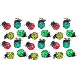 Curious Minds Busy Bags Set of 24 - Tiny 1.5" Mesh Balls - Squishy Fidget Ball with Web Netting - Stress Ball Color Changing Blobs - Sensory, Fidget Toy- Gooey Squish OT (24 Balls (2 Dozen))