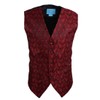 Epoint EGC1B08D-L Red Black Paisley Best For Birthday Waistcoat Woven