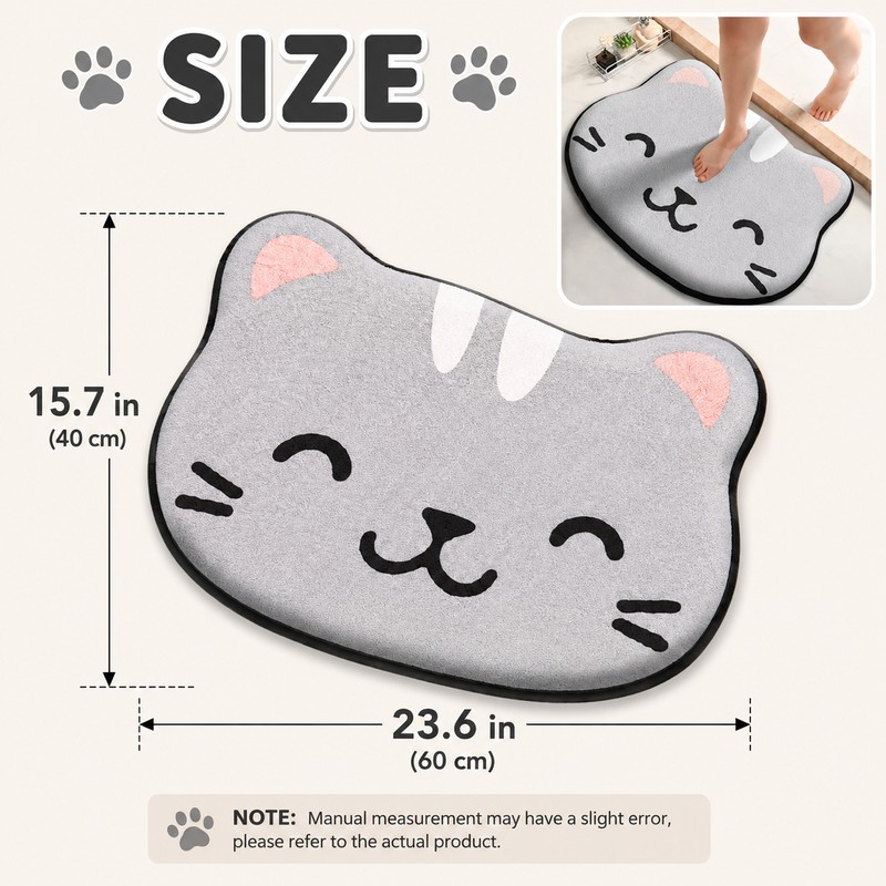 Bathroom Floor Mat for Toilet and Shower Room – Soft