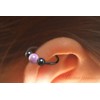 Black Cartilage Earring – 925 Black Silver 20G 8mm Hoop