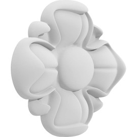 Ekena Millwork ROSC055X055ABDUF W x 5 1/2" H x 5/8" P Extra Large Aberdeen Flower Rosette, White