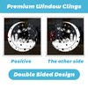 Fassory White Christmas Window Stickers 9 Sheets 260 Pcs, Reusable