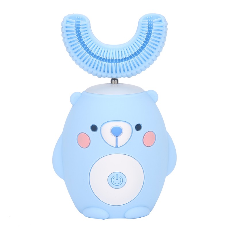 Cute Cartoon Bear Pattern U Shaped Automatic Toothbrush Electric Children