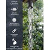 Monarch Rain Chains Aluminum Teardrop Black Rain Chains for Gutters
