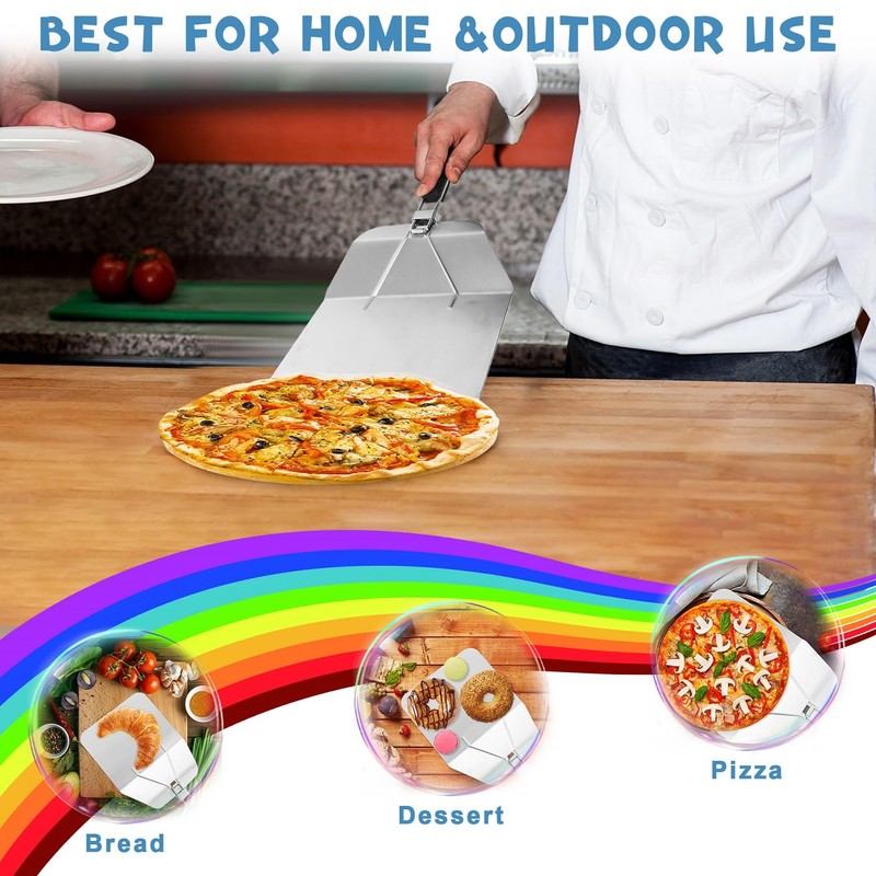 Fat-Cattie Pizza Making Kit with 12"x14" Pizza Peel, 12" Pizza