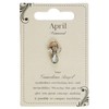 Guardian Angel April Birthstone Angel Pin With Gem Stone Sentimental