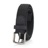 BOSS, Sash Woven Stretch Belt, black gloss, 36