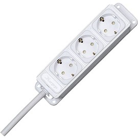Kopp UNOversal 3-Fach Steckdosenleiste erh?hter Berhrungsschutz, Zuleitung 3m, Farbe: arktiswei?