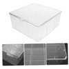 CAXUSD Acrylic Card Storage Box Fixed Compartments Organizer for Game