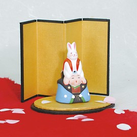 Mini Gold Folding Screen 4 Songs 150x300mm