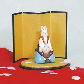 Mini Gold Folding Screen 4 Songs 150x300mm