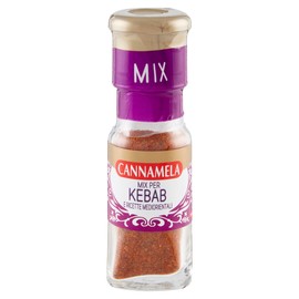 Cannamela - Linea Oro Mix, Miscela per Kebab e Ricette Mediorientale, Confezione da 25g. Mix di spezie con Paprika dolce, Cumino, Pepe nero, Aglio, Basilico, Cipolla, Senape