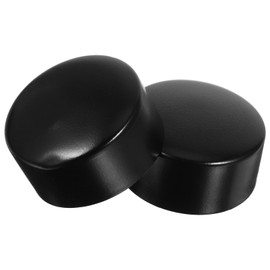 jojofuny 2 Pcs Handrail End Caps 50mm Stainless Steel Black Stair Rail End Caps Dustproof Cover for Home Office Commercial Use