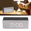 LED Mirror Alarm Clock Rectangular Digital Clock with Temperature Display