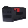 Gibraltar Mailboxes Patriot Medium Capacity Rust-Proof Plastic Black, Post-Mount Mailbox,