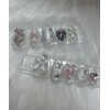 Y2K Silver Magnet Gel Handmade Nail Tips - Almond /