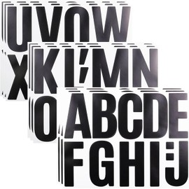 102 pegatinas de letras grandes, de vinilo autoadhesivo, kit de alfabeto grande para buzón, álbumes de recortes, camiones y manualidades, letras adhesivas audaces resistentes a la intemperie, 9 hojas