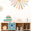 Half Sun Wall Decal Boho Sun Wall Stickers Half Rainbow