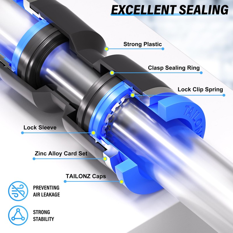 TAILONZ PNEUMATIC 12mm od Push to Connect Fittings Pneumatic Fittings