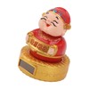 Cai Shen Statue Solar Power Shaking Head Vivid Decorative Chinese