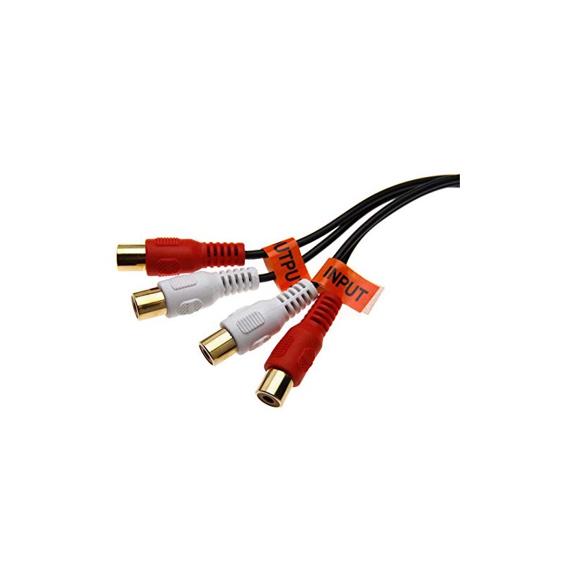 YINETTECH Car 4 RCA Amplifier Audio Bass RCA Amplifier Gain